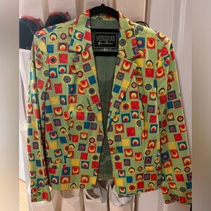 Versus Versace bright green crop jacket, Size 28